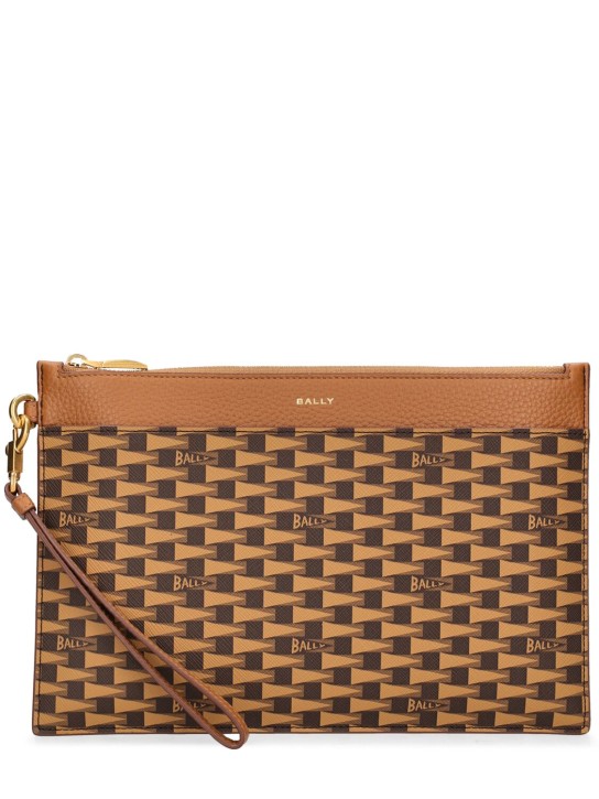 Bally Logo canvas zip pouch