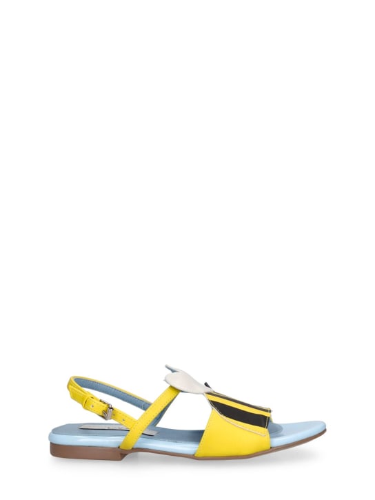 Stella Mccartney Kids Bee patch faux leather sandals