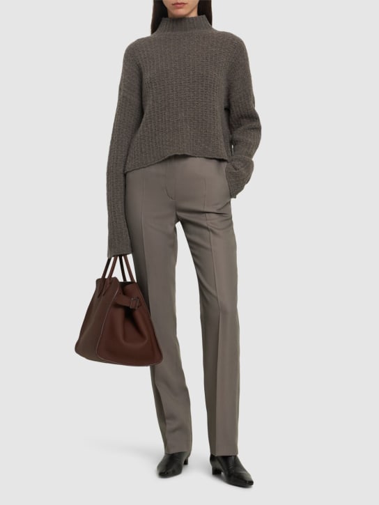Loulou De Saison: Kris ウールブレンドタートルネックセーター - トープグレー - women_1 | Luisa Via Roma