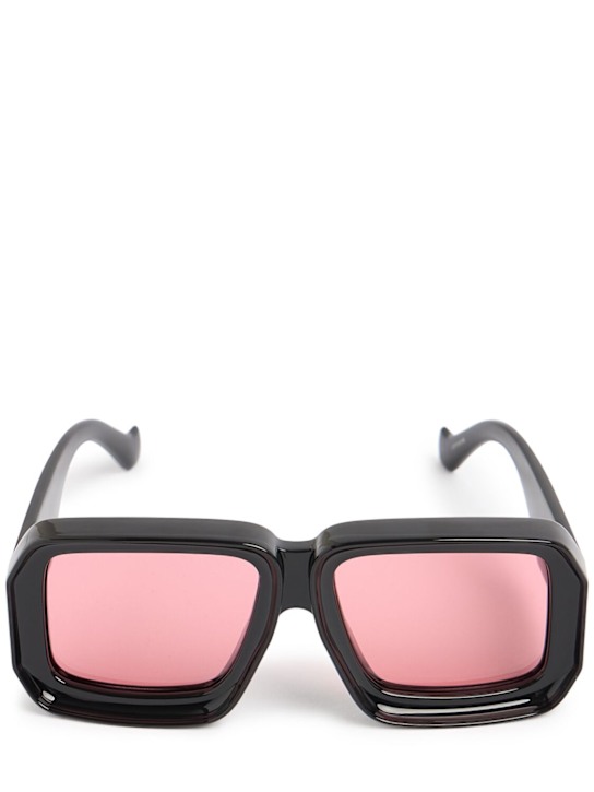 Loewe: Paula's dive in mask acetate sunglasses - Black/Pink - women_0 | Luisa Via Roma