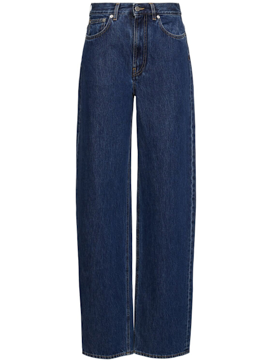 Loulou De Saison: Samur cotton denim jeans - Washed Blue - women_0 | Luisa Via Roma