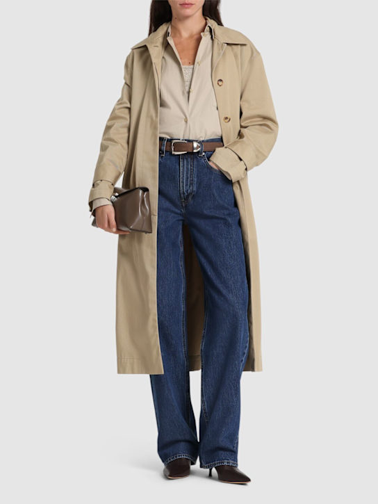 Loulou De Saison: Samur cotton denim jeans - Washed Blue - women_1 | Luisa Via Roma