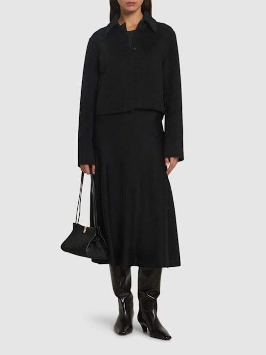 Loulou De Saison: Zhanna short boxy coat - Black - women_1 | Luisa Via Roma