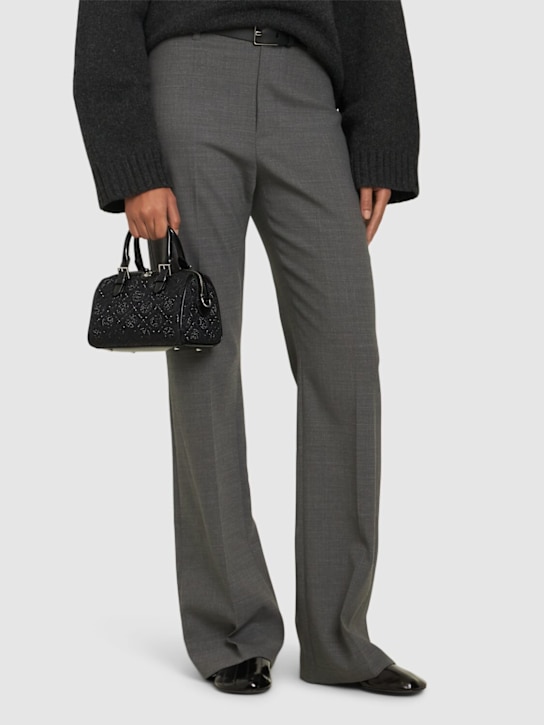 Tory Burch: T Monogram hotfix petite barrel bag - Black - women_1 | Luisa Via Roma
