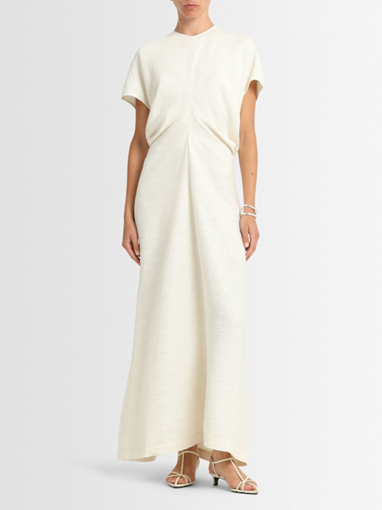 Toteme: Slouch waist dress - Cream - women_1 | Luisa Via Roma