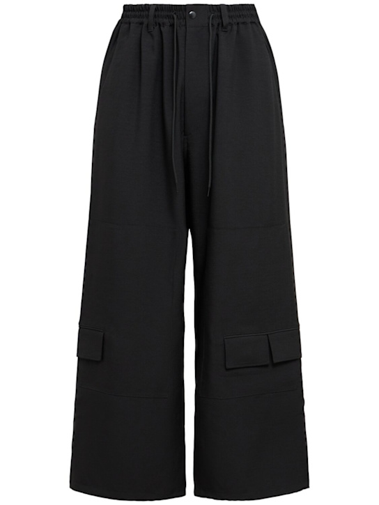 Y-3: Weite Technohose - Schwarz - men_0 | Luisa Via Roma