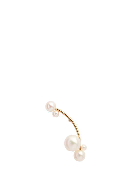 Sophie Bille Brahe: Stellari 14ktゴールド＆パールシングルピアス - パール - women_0 | Luisa Via Roma