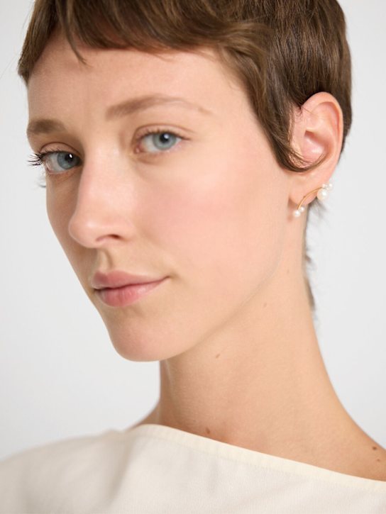 Sophie Bille Brahe: Stellari 14ktゴールド＆パールシングルピアス - パール - women_1 | Luisa Via Roma