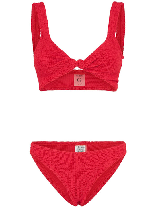 Hunza G: Juno bikini set - Red - women_0 | Luisa Via Roma