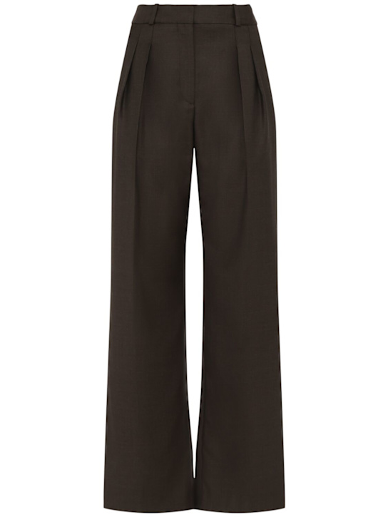 Loulou De Saison: Sbiru LDS straight leg pants - ブラウン - women_0 | Luisa Via Roma