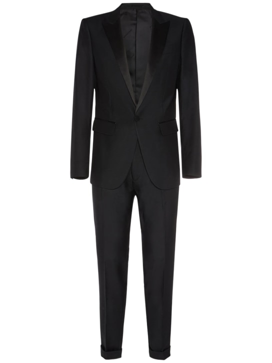 Dsquared2: Anzug aus Wolle "Berlin Fit Couture" - Schwarz - men_0 | Luisa Via Roma