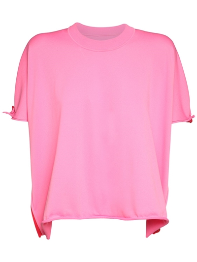 bottega veneta - 两色针织粘胶纤维混纺上衣 - 粉色/红色