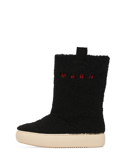 Marni Junior Faux fur boots w/logo