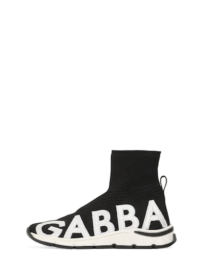 Dolce & Gabbana Logo intarsia knit sock sneakers