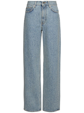 Loulou De Saison: Samur cotton denim jeans - Light Blue - women_0 | Luisa Via Roma