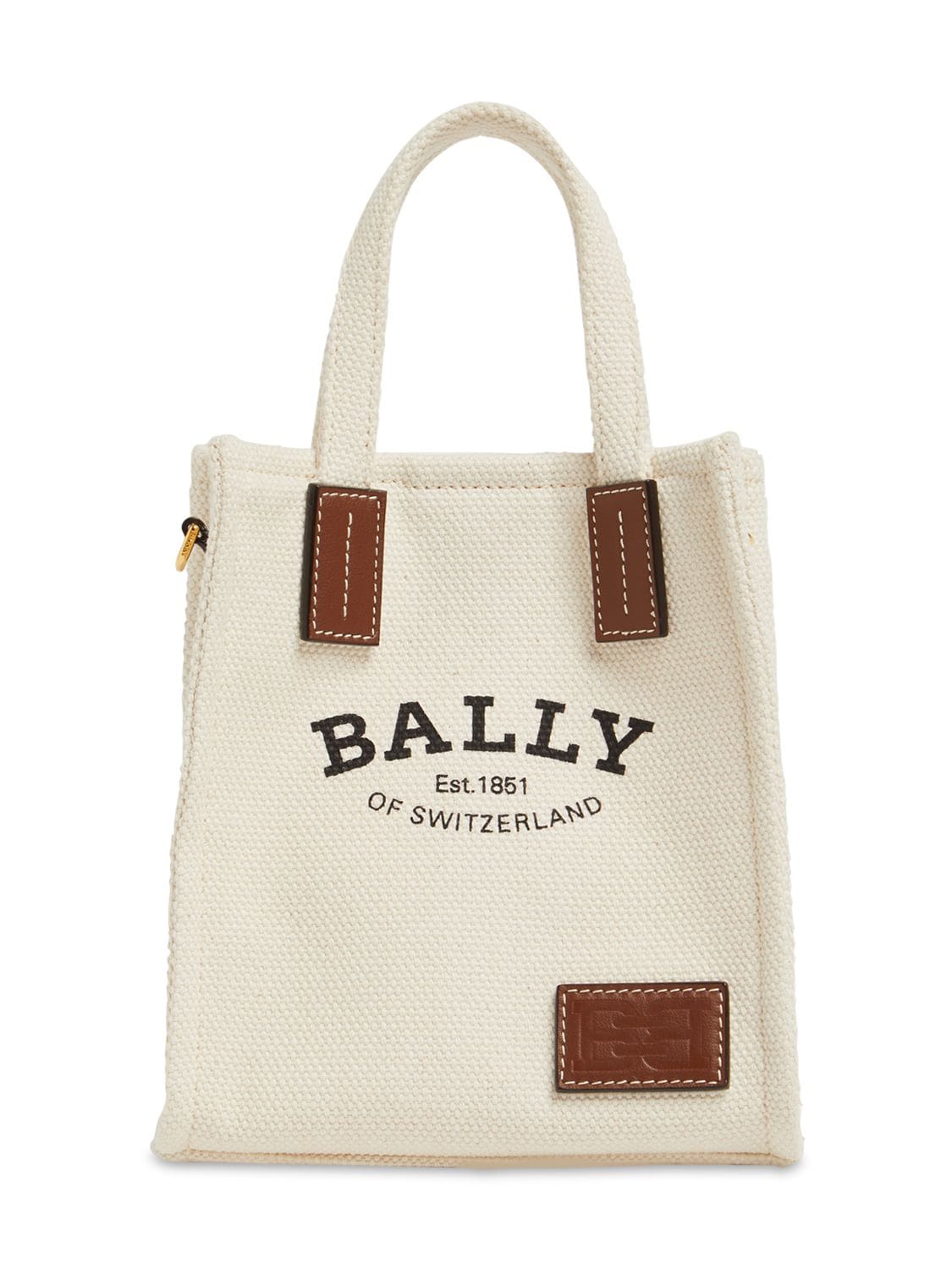 Bally XS CRYSTALIA帆布&皮革托特包